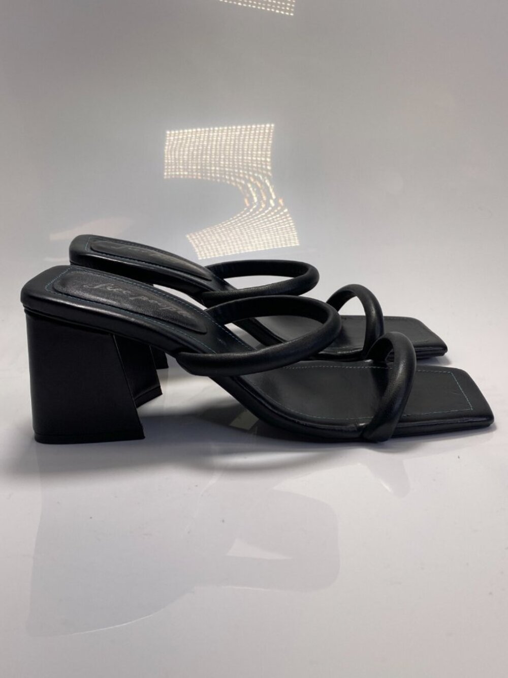 Free People Women's Double Strap Parker Black Heel Sandal Sz 41/11